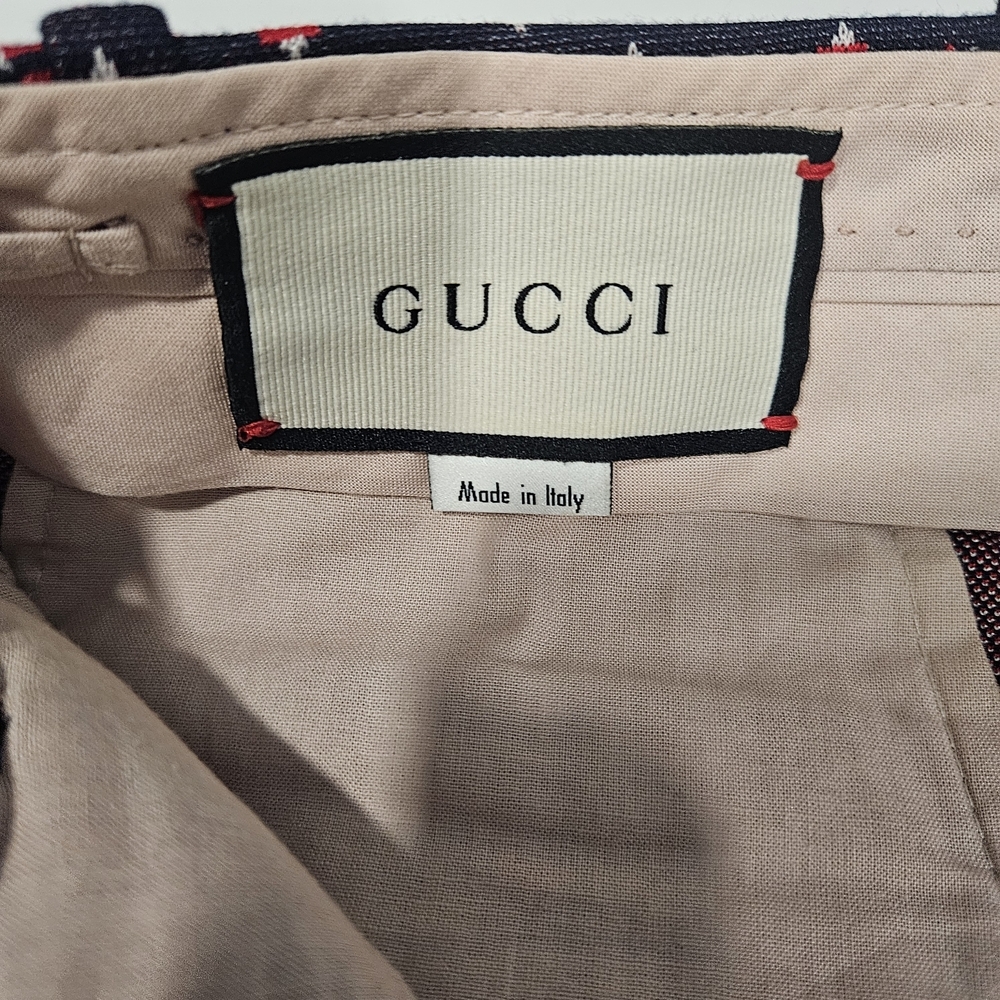 Gucci Blue and Red Geometric Women's Pants Size XS - Picture 6 of 12